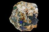 Sparkling Azurite and Malachite Crystal Cluster - Morocco #128163-1